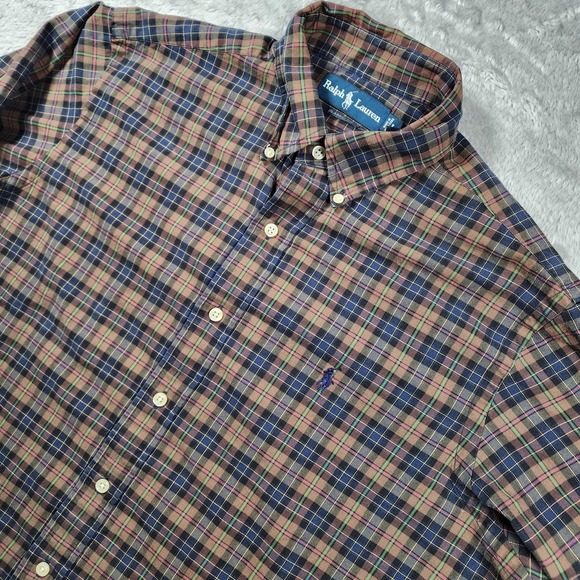 Ralph Lauren Other - VINTAGE Ralph Lauren Shirt Mens Large Tartan Plaid Long Sleeve Classic Fit 90s
